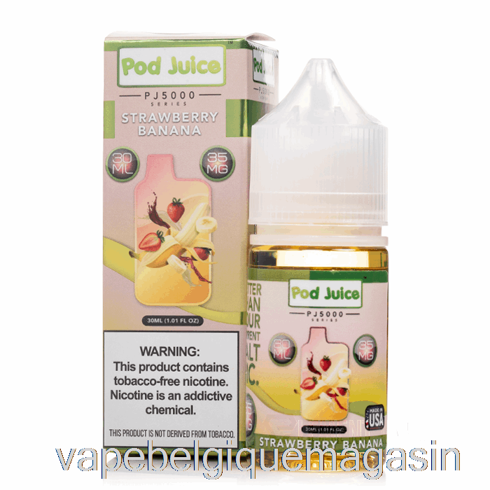 Vape Juice Fraise Banane - Pod Juice Pj5000 - 30ml 35mg